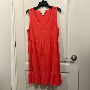 Cynthia Rowley linen dress, coral, XL, like new